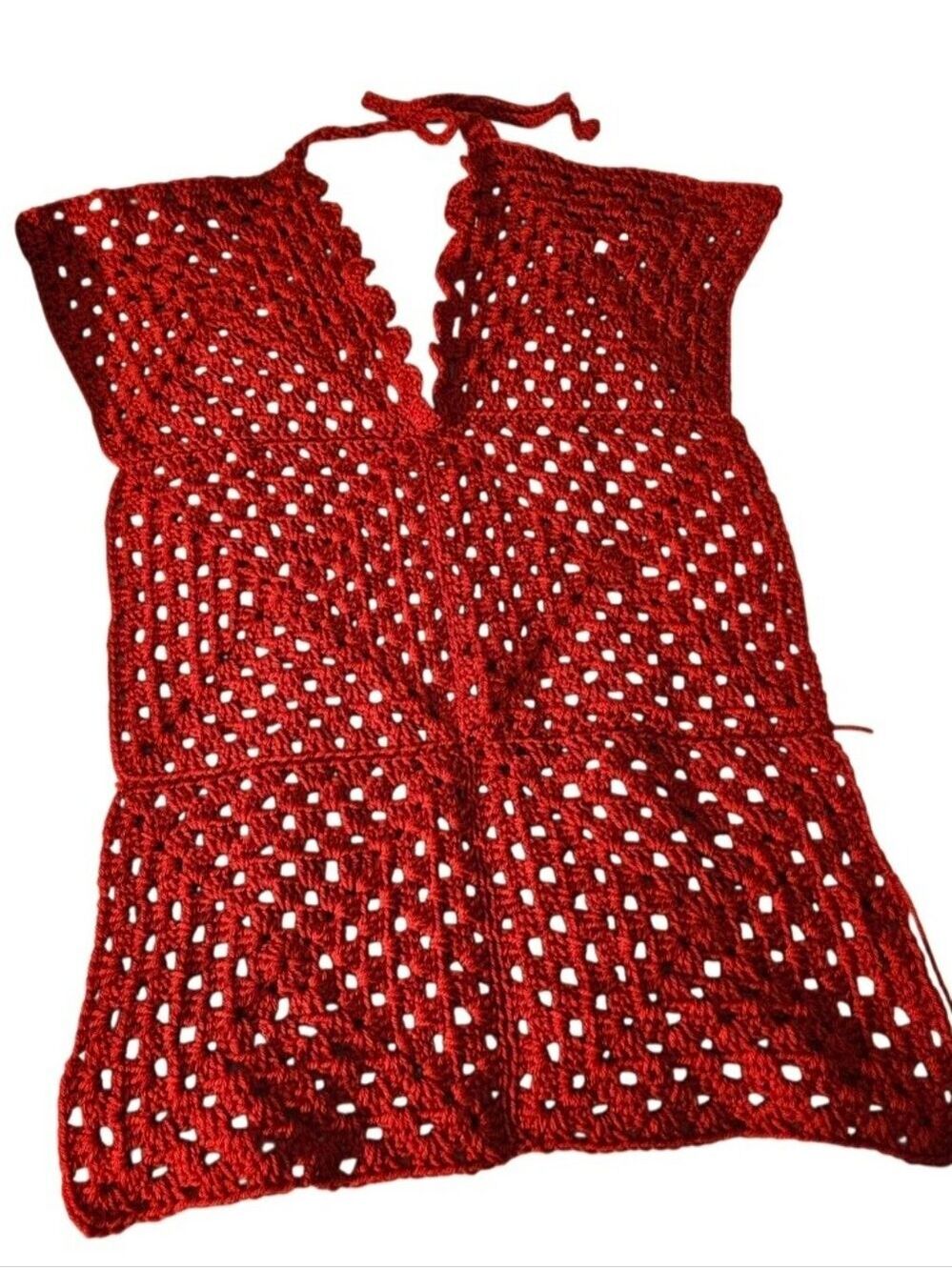 HANDCRAFTED GRANNYCORE DRESS WEARABLE ART - Picture 10 of 16